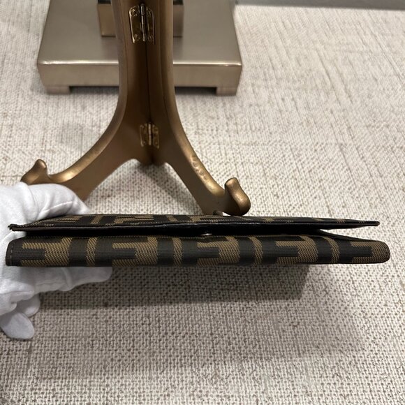 Fendi Zucca Coated Canvas Trifold Long Wallet - Picture 4 of 11